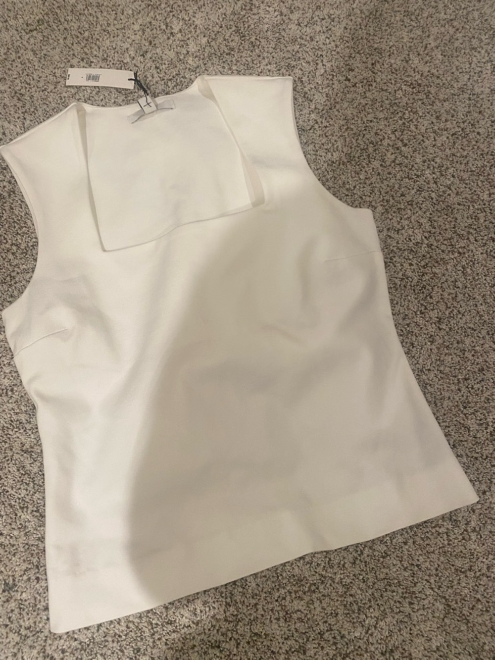Banana Republic Cream Square-Neck Sleeveless Top